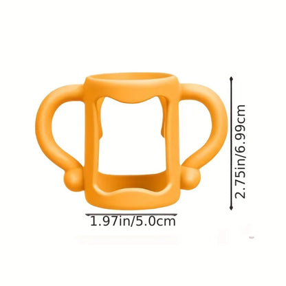 Durable Silicone Baby Bottle Handles – Food-Grade Transitional Sippy Cup Grip for Wide-Neck Bottles