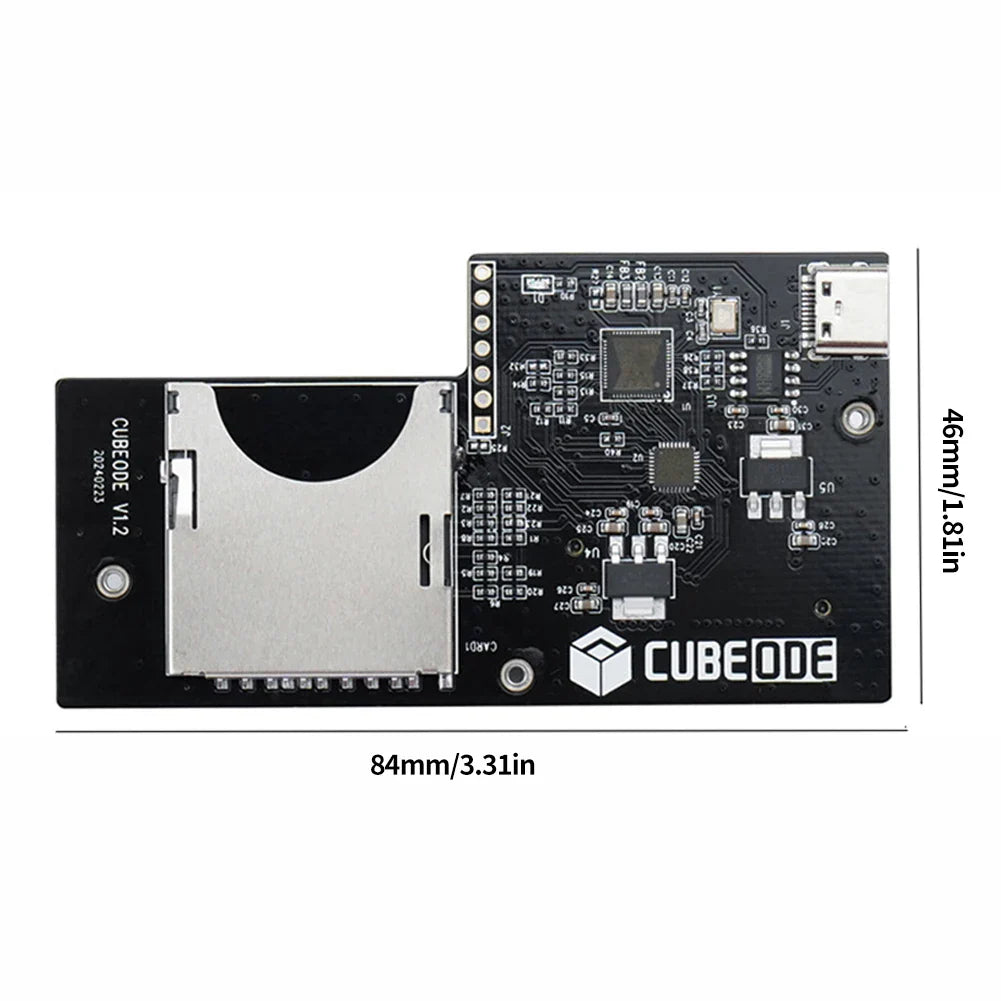 CUBEODE V1.2 GameCube Optical Drive Emulator — Upgraded ODE Board, Replace DVD Drive (No SD2SP2/SDGecko Required)
