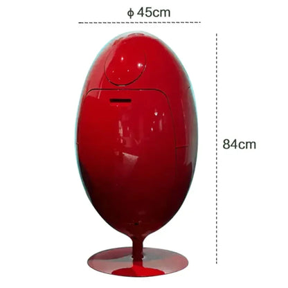 Dinosaur Egg Design Trash Can – Large Capacity Cartoon Garbage Bin for Kitchen & Room Food Waste Disposal