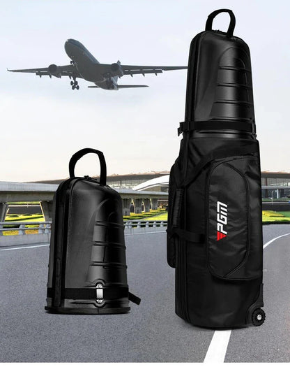 PGM Golf Aviation Bag – Hard Shell Anti-Collision Travel Bag with Roller Skating Belt, Men & Women, HKB014