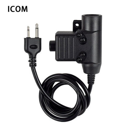 Tactical Bowman Elite II Headset – U94 PTT Communication Headphone for Kenwood & Baofeng UV-5R Radio Accessory