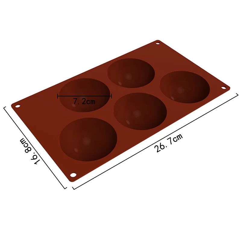 Semi-Sphere Silicone Baking Mold – Half Ball Dome for Chocolate, Mousse, Candy & Cake Decorating Tools