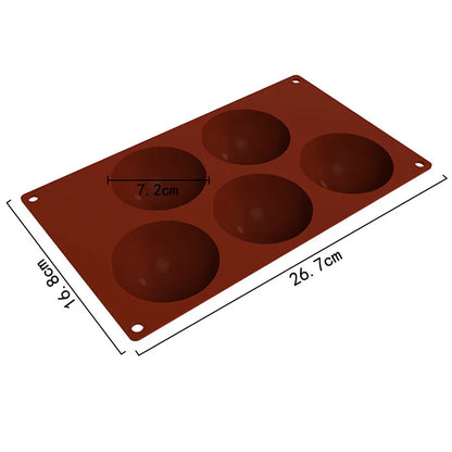 Semi-Sphere Silicone Baking Mold – Half Ball Dome for Chocolate, Mousse, Candy & Cake Decorating Tools
