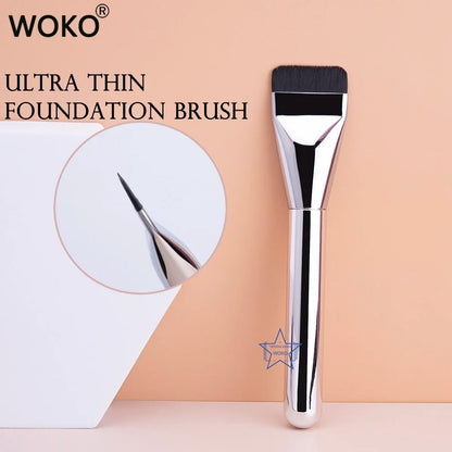 Ultra Thin Foundation Brush – Lightweight Flat Contour Brush for Blending Foundation, Cream, and Makeup