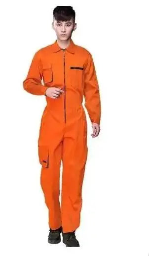 Unisex Work Overall Coverall – Men & Women Mechanic Jumpsuit with Fly Pockets for Workshop, Garage, Warehouse