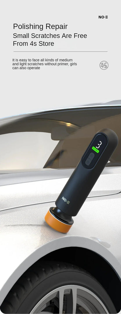 LEIBOO Wireless Car Polishing & Waxing Machine — 12,000RPM Scratch Repair and Windshield Glass Oil Film Remover