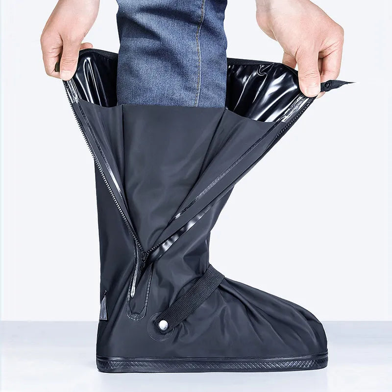 Rain Shoe Cover Protector - Waterproof Rubber Non-Slip Gardening Boots & Riding High Tube Slippers