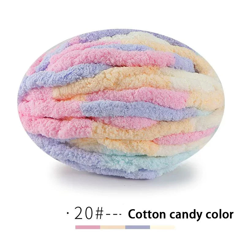 250g Extra Thick Ice Chenille Yarn Ball for Hand Knitting – Soft DIY Blanket, Cushion, Scarf & Pet Bed Yarn for Craft Projects