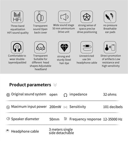 Philips SHP9500 HiFi Stereo Headphones - Wired Earphones for Computer, Online Learning, Esports, 3.5mm/6.3mm Universal Headset