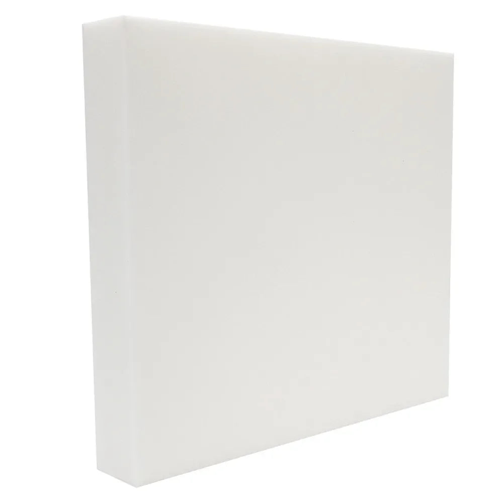 High-Density Chair Foam Cushion – White Square Upholstery Replacement Seat Pad, Premium Quality