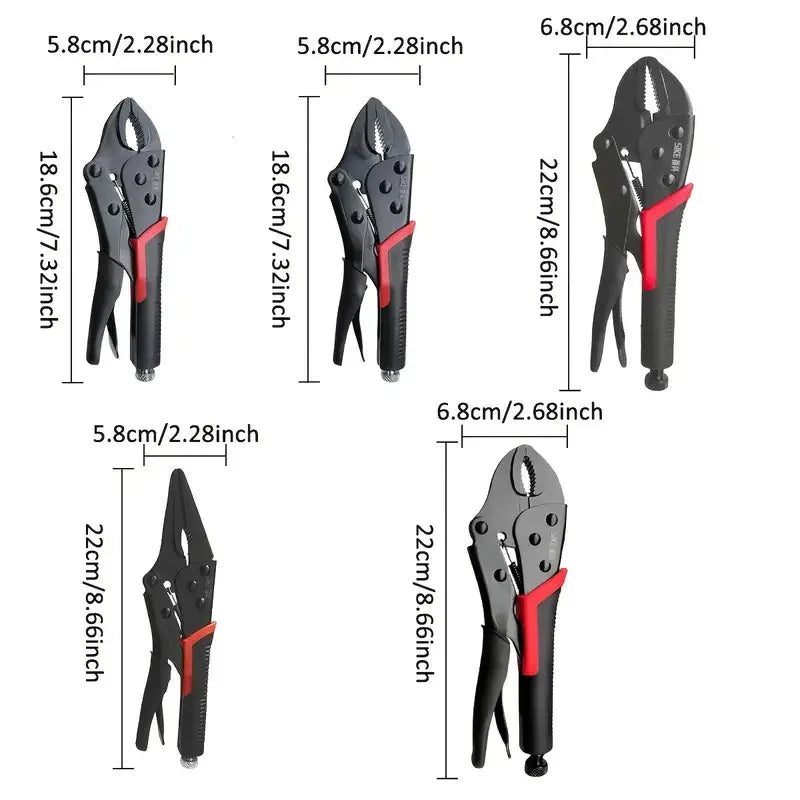 Heavy-Duty Locking Pliers - 7/9/10 Inch Universal Fixed Jaw Clamp Hand Tool