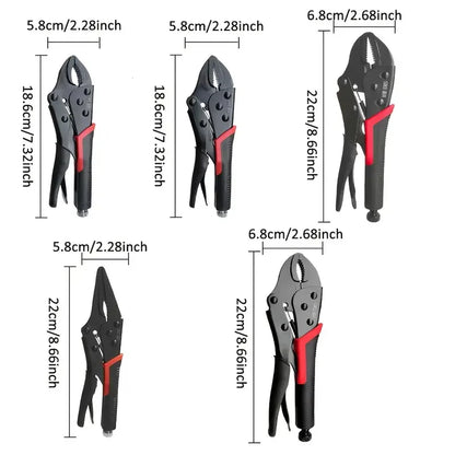 Heavy-Duty Locking Pliers - 7/9/10 Inch Universal Fixed Jaw Clamp Hand Tool
