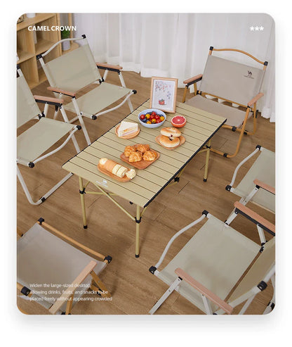Camping Folding Table & Chair Set – Lightweight, Stable, Easy to Install Outdoor Table for Camping