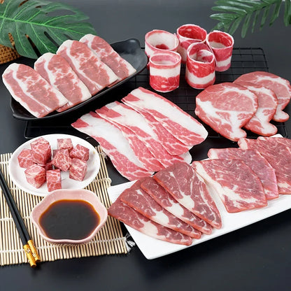Realistic Faux Meat Models - 5-Piece Beef, Pork & Lamb Steak Display Set for Restaurant Decor