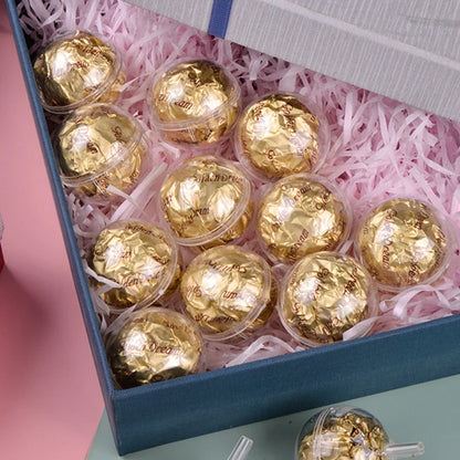 10/20/30/50pcs Clear Chocolate & Truffle Boxes – Flower Candy Holder Cases for Valentine’s Day Gifts