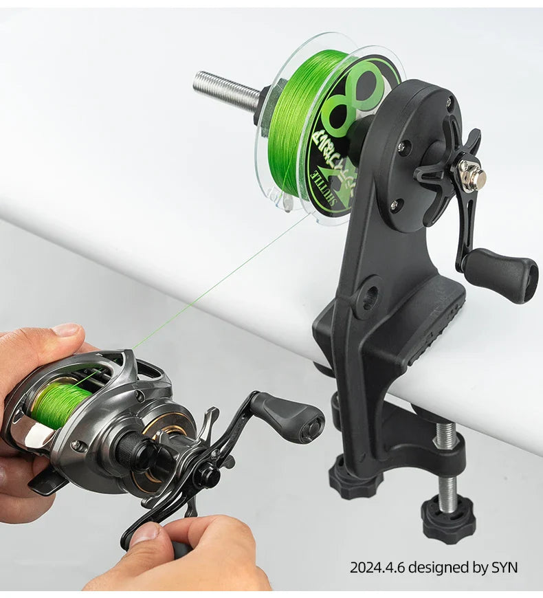 LINNHUE Lightweight Fishing Line Winder Spooler – Antirust Sturdy Tool for Spinning & Baitcasting Reels, Fishing Accessories