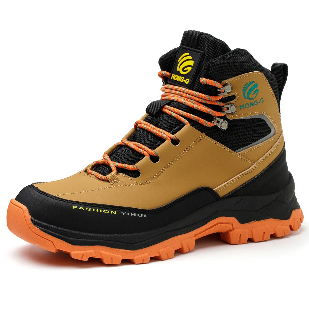 Rotary Buckle Men’s Work Boots – Steel Toe Safety Shoes, Anti-Smash & Puncture-Proof, Sizes 38-47