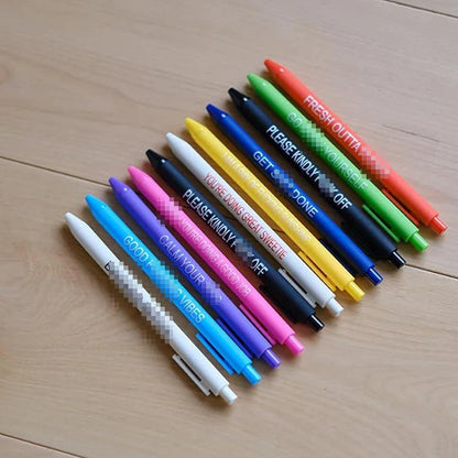 11Pcs Funny Adult Ballpoint Pen Set – Premium Swear Word "Days of The Week" Pens | Office Gift for Adults