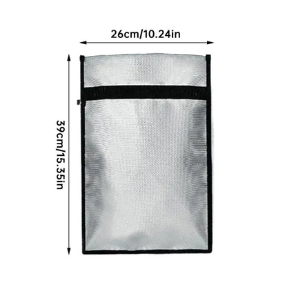 Fireproof & Waterproof Faraday Bag – Anti-Hacking Signal Blocking Pouch for Phones, Key Fobs, Notebooks & Computers
