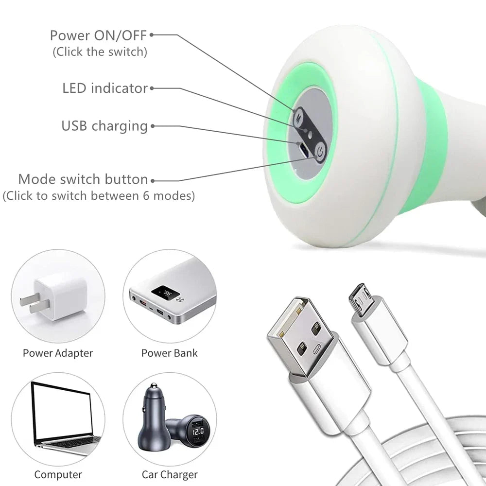 Electric Mini Handheld Massage Gun: 6-Speed Vibration Fitness Massager - Relieve Fatigue and Pain, Personal Care Body Massager