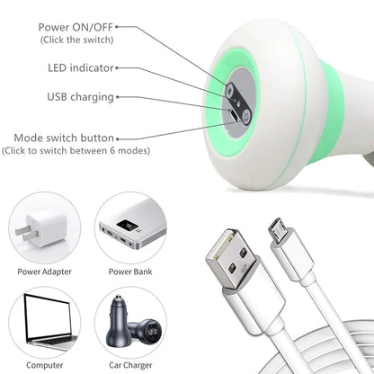 Electric Mini Handheld Massage Gun: 6-Speed Vibration Fitness Massager - Relieve Fatigue and Pain, Personal Care Body Massager