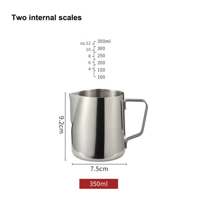 Stainless Steel Milk Frothing Pitcher Jug – 100ML–2000ML Espresso Barista Latte & Cappuccino Cream Foam Maker Cup