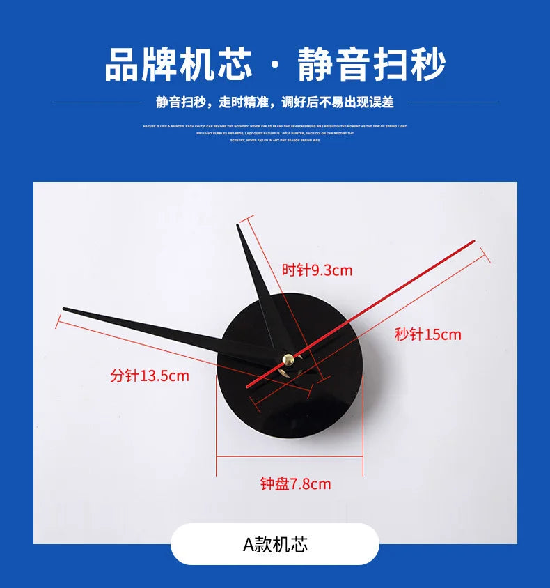 2023 Modern Large 3D DIY Wall Clock – Acrylic Mirror Quartz Clock for Living Room Home Decor