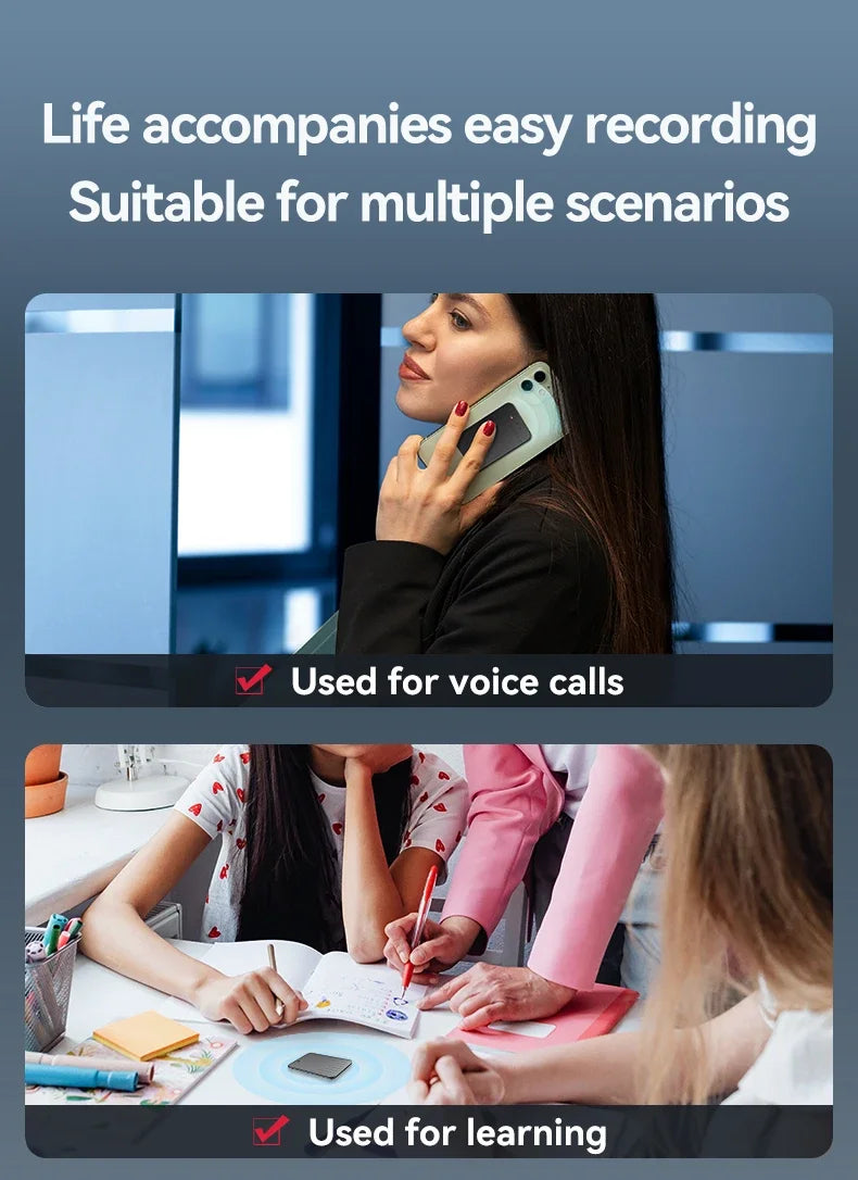 8-128GB AI ChatGPT-4 Voice Recorder – Intelligent Audio Recording, Call Transcription & Voice-to-Text Device