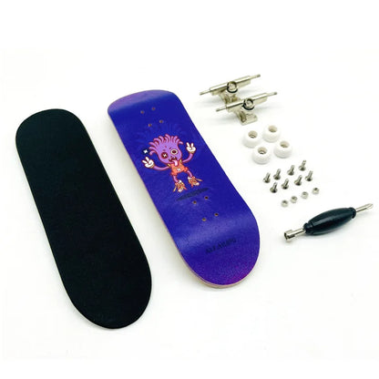 Creative Mini Finger Skateboard – Colorful Maple Fingerboard with Double Rocker, Sport Bearings & Palm Slide Board