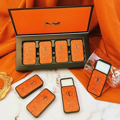 4-Piece Solid Perfume Set - Floral & Fruity Long-Lasting Portable Fragrance