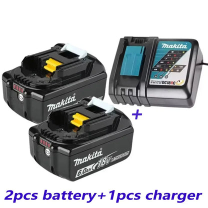 100% Compatible Makita 18V 6000mAh Rechargeable Lithium-Ion Battery – Replacement for BL1860, BL1830, BL1850, BL1860B Tools