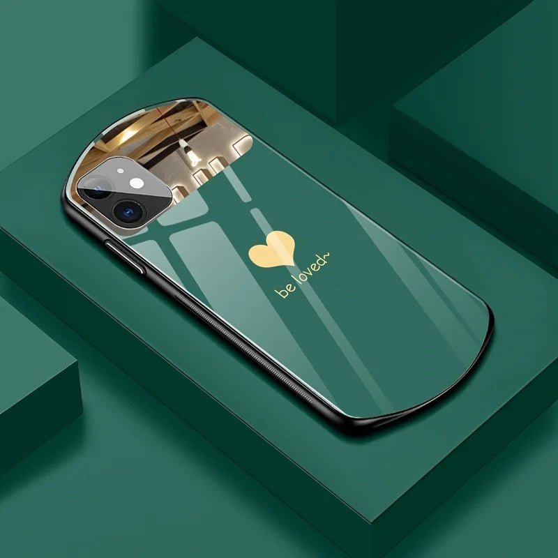Fashionable Glass iPhone Case - Anti-Drop & Shockproof Protective Back Cover for Pro, Max & Plus Models