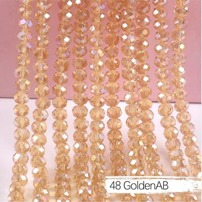 Austria Crystal Rondelle Beads - 2mm/4mm/6mm/8mm Faceted Glass Spacer Beads for DIY Jewelry & Bracelet Making