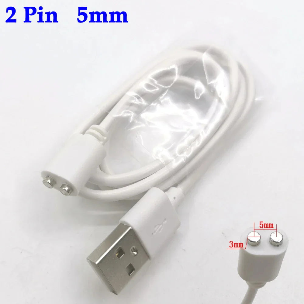 2-Pin 8mm Magnetic Charging Cable Connector – Universal Replacement Adapter for Beauty Instruments & Smart Devices, Single Piece