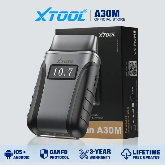 XTOOL Anyscan A30M Bluetooth OBD2 Scanner – Car Diagnostic Tool, 23+ Reset Services, CANFD Protocol, Lifetime Free Updates