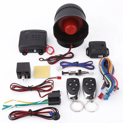 Universal Car Alarm Security System – Keyless Entry Remote Control with Dual Remotes & Siren Car Anti-Theft Protection System