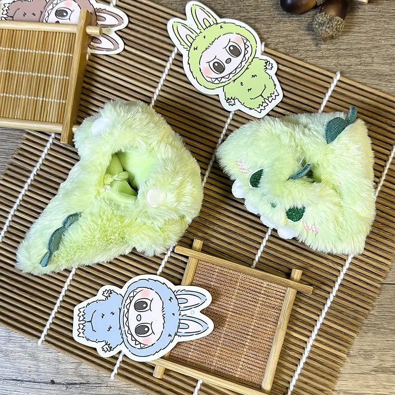 17cm Mini Plush Doll Clothes – Cute Animal-Style DIY Outfit Accessories for Labubu Dolls