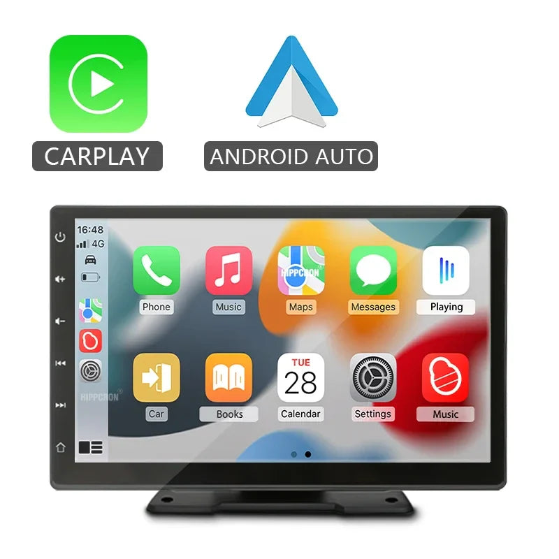 9-Inch Car Radio Multimedia Player — IPS Touch Screen with CarPlay, Android Auto, Bluetooth, AUX & MirrorLink Universal