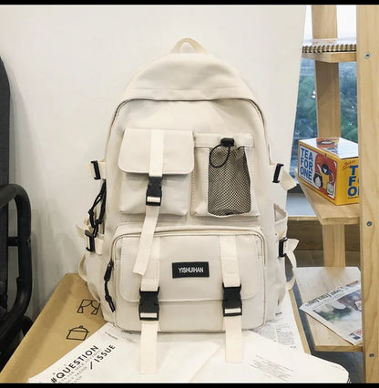 Multifunctional Teen Laptop Backpack – High-Quality Canvas School Bag for Boys & Girls