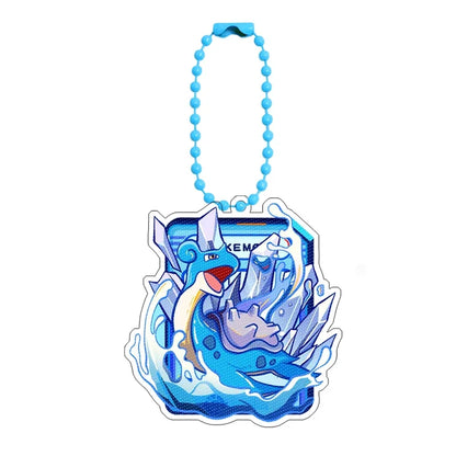 Pokémon Acrylic Keychain Set — Eevee, Pikachu, Gengar & Charizard Cartoon Pendant for Anime, Game Collection & Gift Toys