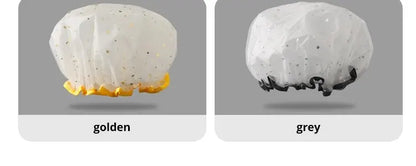 Double-Layer Waterproof Shower Cap — PVC Bathing Hat for Adult Women, Kitchen & Bathroom Use