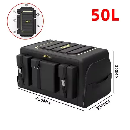 Car Trunk Storage Organizer with Lid – 70L Universal Folding Box, Oxford Cloth, Organizador for Car Trunk