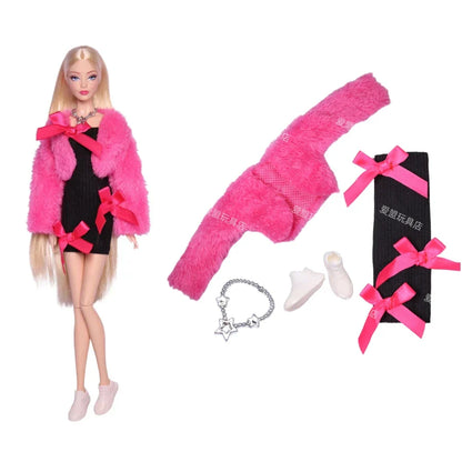 Doll Clothes for 30cm Barbie – Skirt, Outerwear, Pants & Shoes Accessories