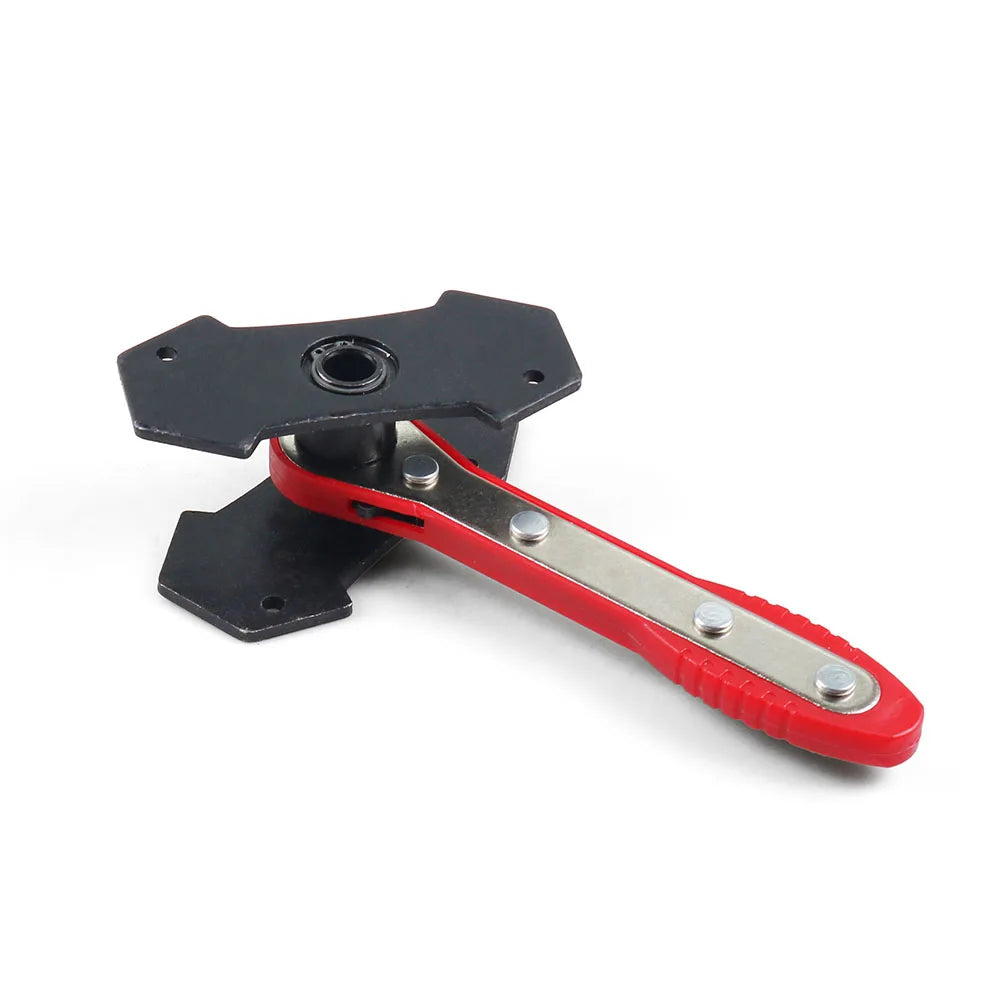 Car Brake Caliper Piston Spreader Tool – Portable Ratchet Pad Install Press Tool (Red & Blue)