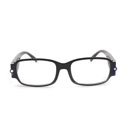 Unisex LED Reading Glasses – Light-Up Night Presbyopic Eyeglasses for Men & Women, Multi-Strength Magnifier Spectacles