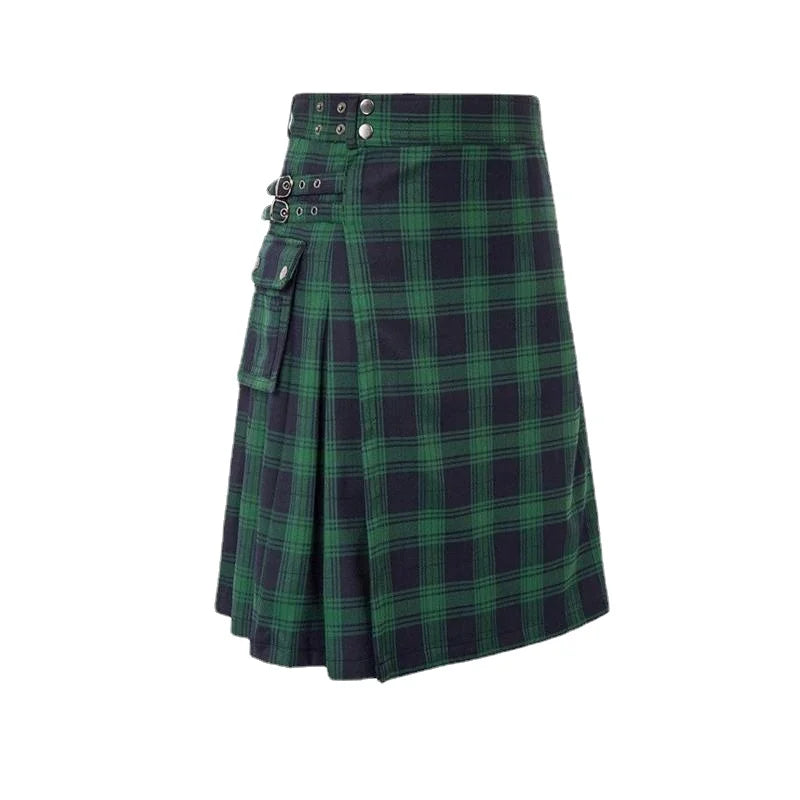 Men's Traditional Highland Tartan Kilt - Short Skirt, Practical Design for Everyday Wear