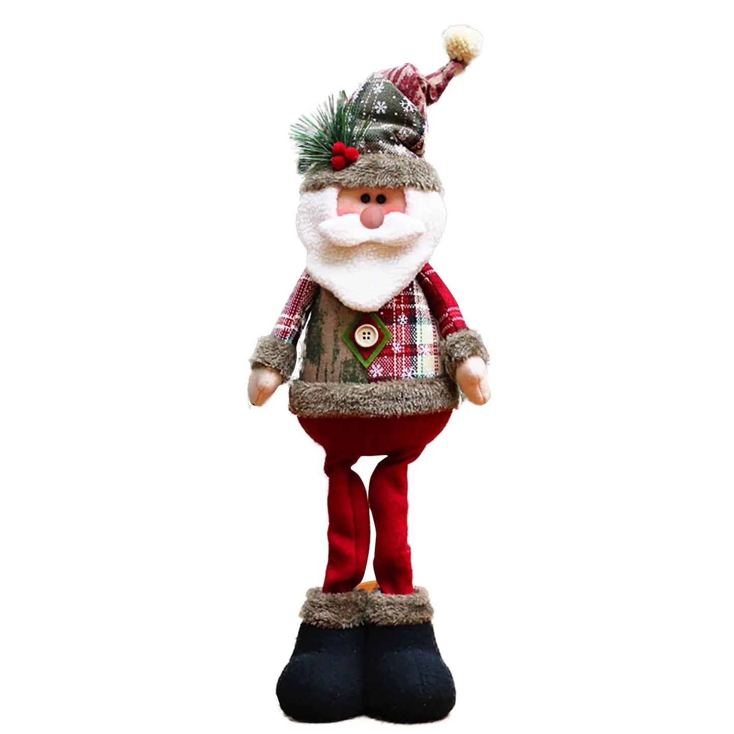 3PCS Christmas Decorative Dolls – Reindeer, Snowman & Santa Claus Standing Ornaments for Merry Christmas and New Year Celebration