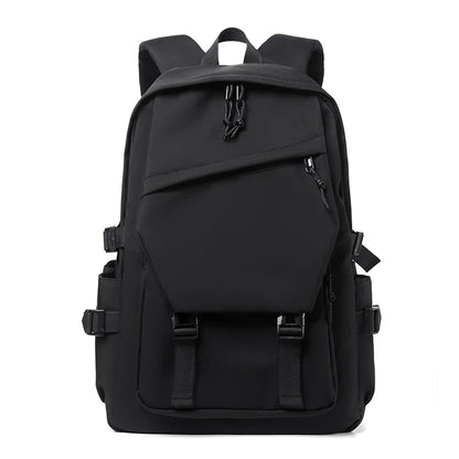 15 Inch Polyester Waterproof Men’s Backpack – Simple, Fashionable Student & Couple Computer Bag