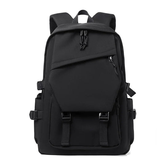 15 Inch Polyester Waterproof Men’s Backpack – Simple, Fashionable Student & Couple Computer Bag