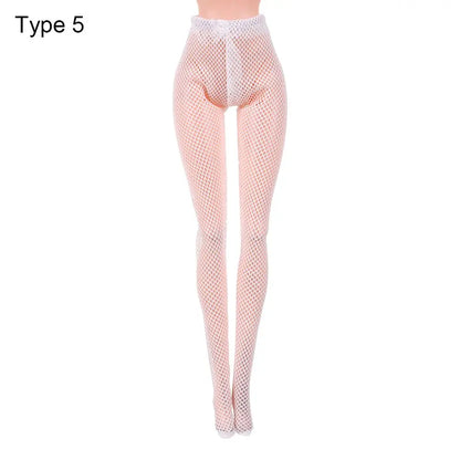 30cm Doll Silk Stockings – Mini Fishnet Tights for 1/6 Dolls, Elastic Leggings & Sock Accessory, Doll Girl Gift